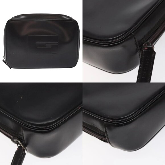 GUCCI Clutch Bag Leather Black Silver 018 0040 Auth ep9261 - Picture 14 of 14